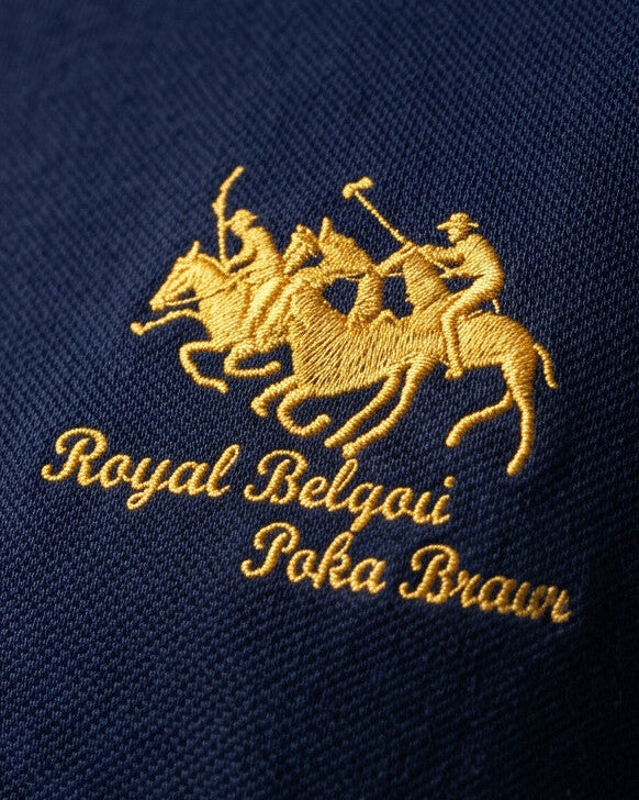 Embroidered Polo Shirt with Contrast Trim