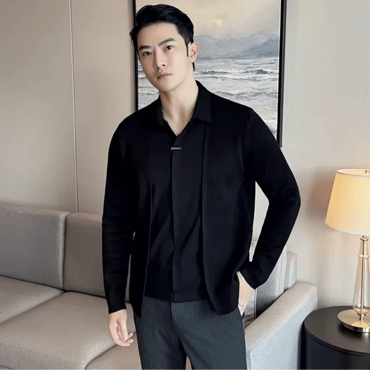 2-in-1 Shirt with Cardigan Effect