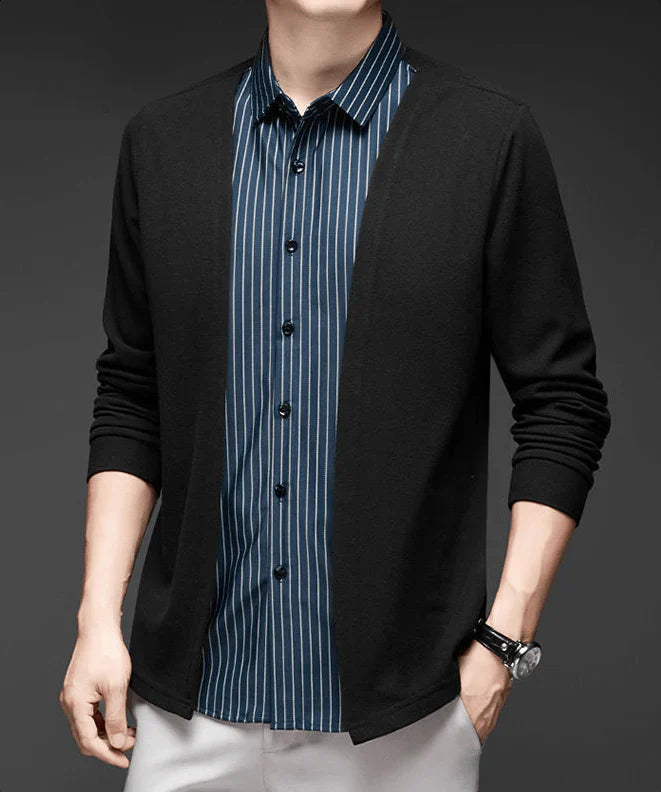 Italian Cut 2-in-1 Cardigan Shirt