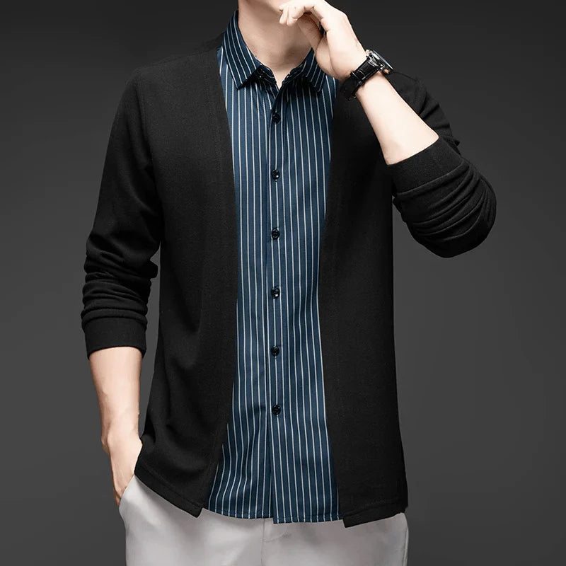 Italian Cut 2-in-1 Cardigan Shirt