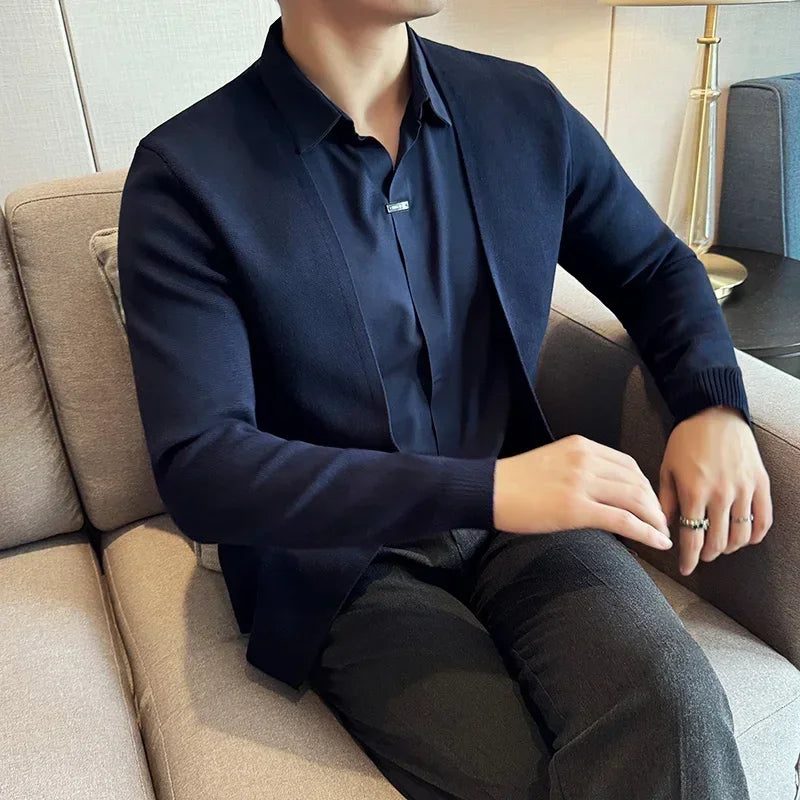 2-in-1 Shirt with Cardigan Effect