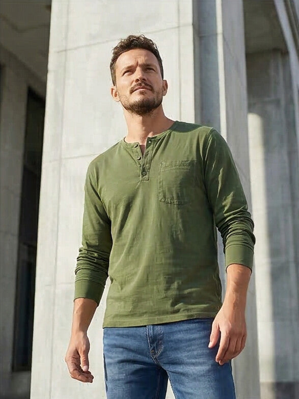 Classic Vintage Long-Sleeve Shirt