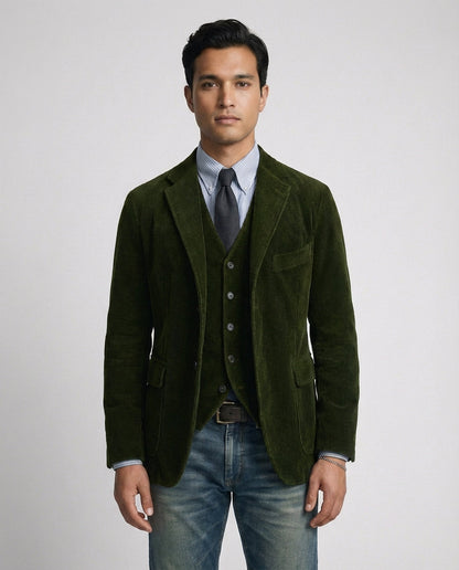 Harrington™ – Vintage Corduroy Blazer & Vest Set